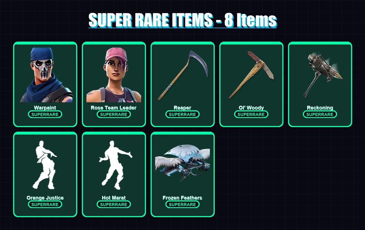 [PC/XBOX/PSN] | Warpaint | Rose Team Leader | Fusion | Calamity | Drift | 72 skin | 73 pickaxe | 73 emote | 65 glider | Lv1043 — Fortnite account