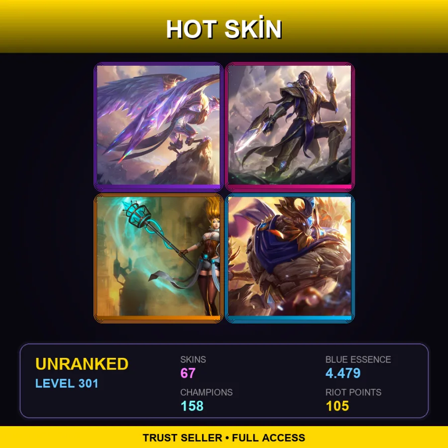 TR | Lv301 | Unranked | 67 Skin | 158 Champ
