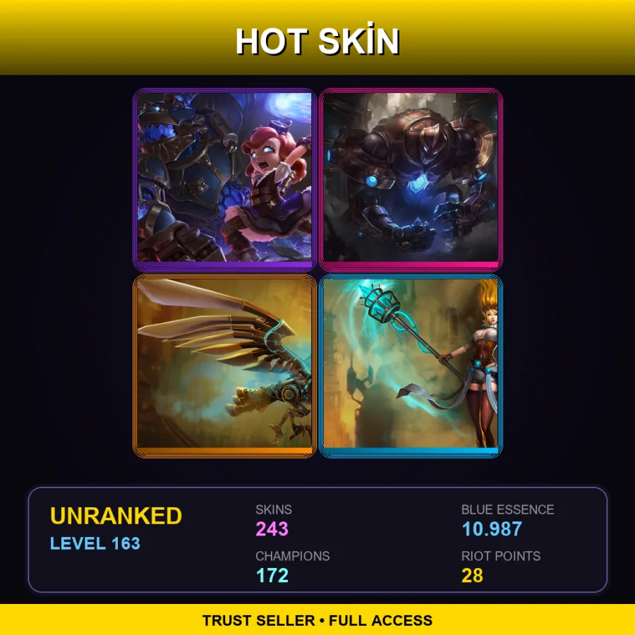 BR | Lv163 | Unranked | 243 Skin | 172 Champ