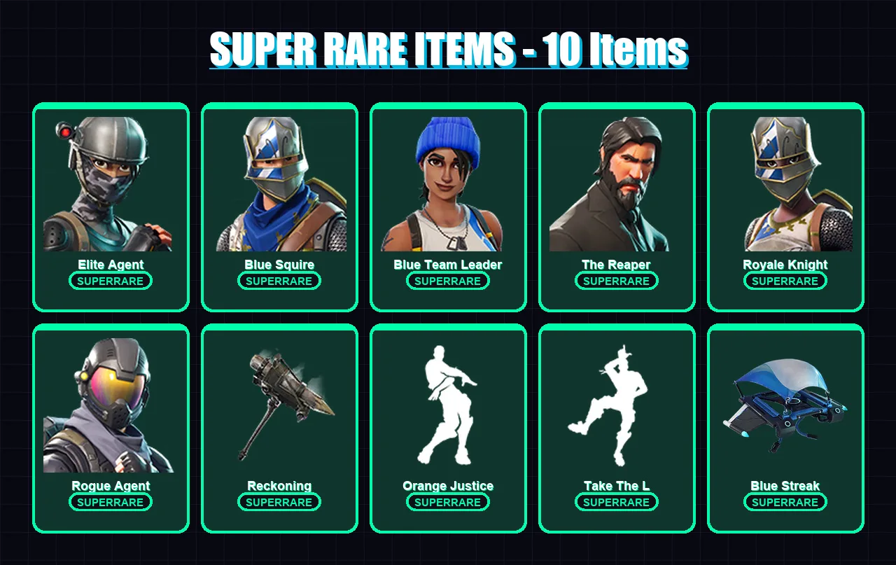 [PS4/PS5/XBOX/PC] | Elite Agent | Blue Squire | Blue Team Leader | The Reaper | Royale Knight | 29 skin | 17 pickaxe | 21 emote | 27 glider | Lv370 — Fortnite account