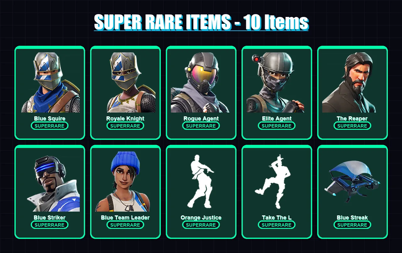 [PC/XBOX/PSN] | Blue Squire | Royale Knight | Rogue Agent | Elite Agent | The Reaper | 29 skin | 16 pickaxe | 35 emote | 22 glider | Lv288