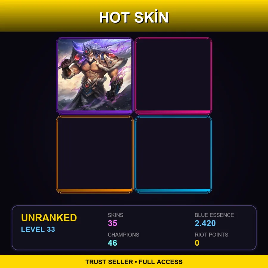 EUW | Lv33 | Unranked | 35 Skin | 46 Champ
