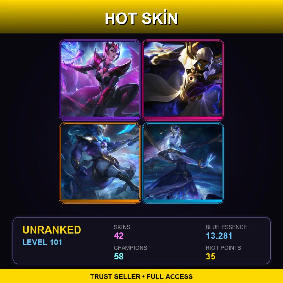 EUW | Lv101 | Unranked | 42 Skin | 58 Champ — Cosmic Charger Hecarim