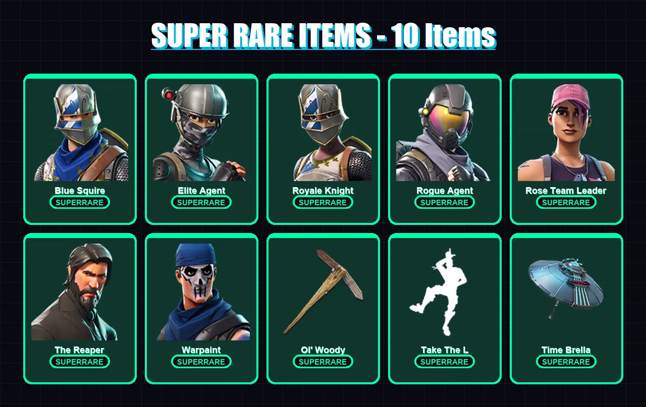 [SWITCH/PSN/PC] | Blue Squire | Elite Agent | Royale Knight | Rogue Agent | Rose Team Leader | 36 skin | 48 pickaxe | 61 emote | 55 glider | Lv635