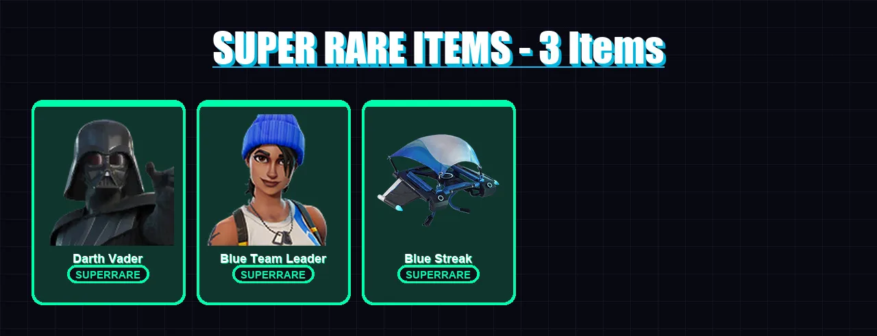 [PS4/PS5/XBOX/PC] | Darth Vader | Blue Team Leader | Malik | The Origin | Snap | 18 skin | 22 pickaxe | 19 emote | 22 glider | Lv424