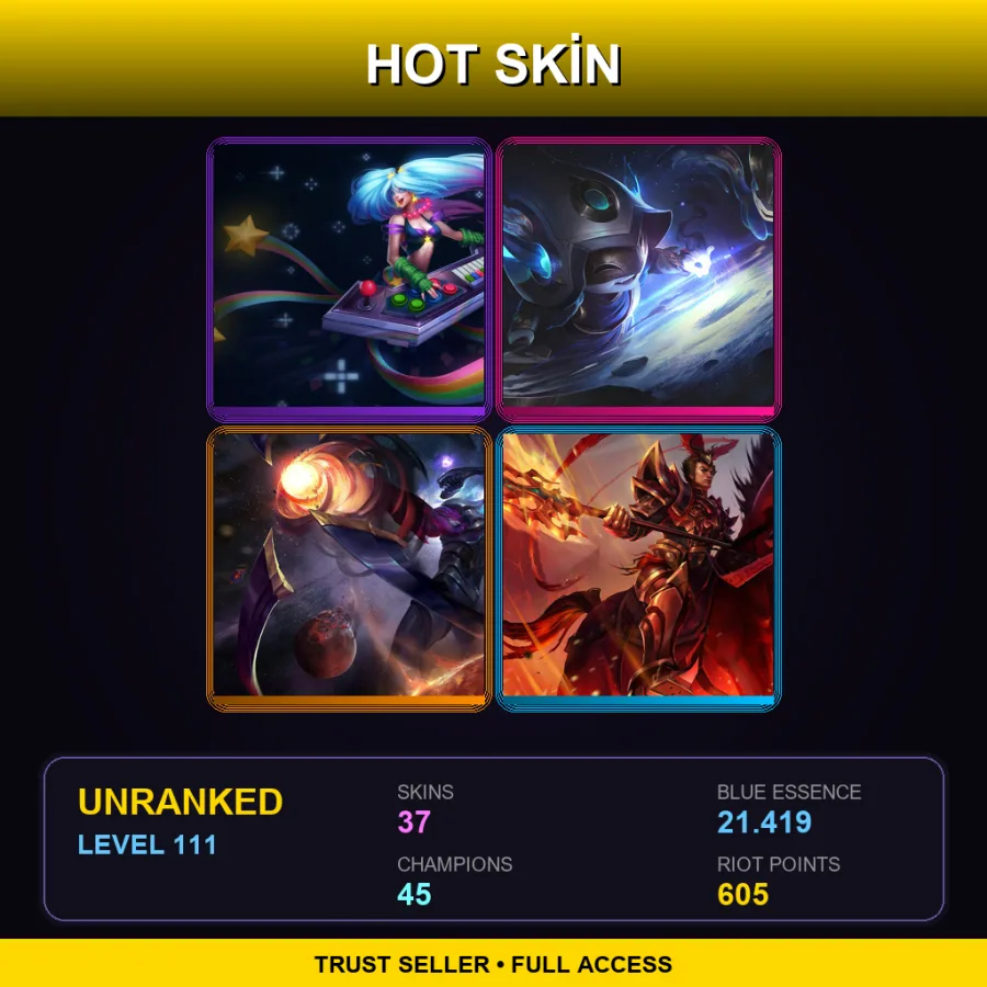 LAS | Lv111 | Unranked | 37 Skin | 45 Champ