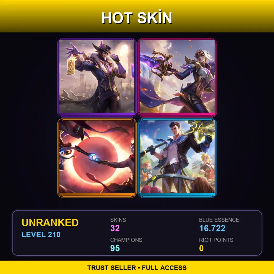 LAS | Lv210 | Unranked | 32 Skin | 95 Champ — Siren Cassiopeia