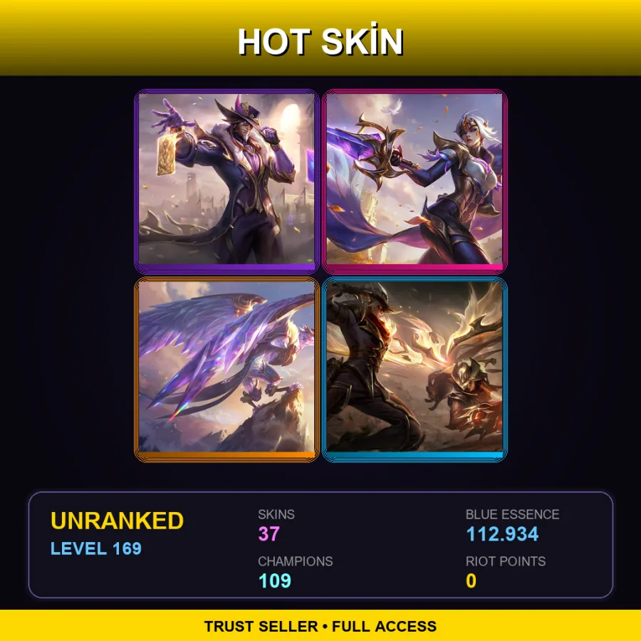 LAS | Lv169 | Unranked | 37 Skin | 109 Champ — Coin Emperor Tahm Kench