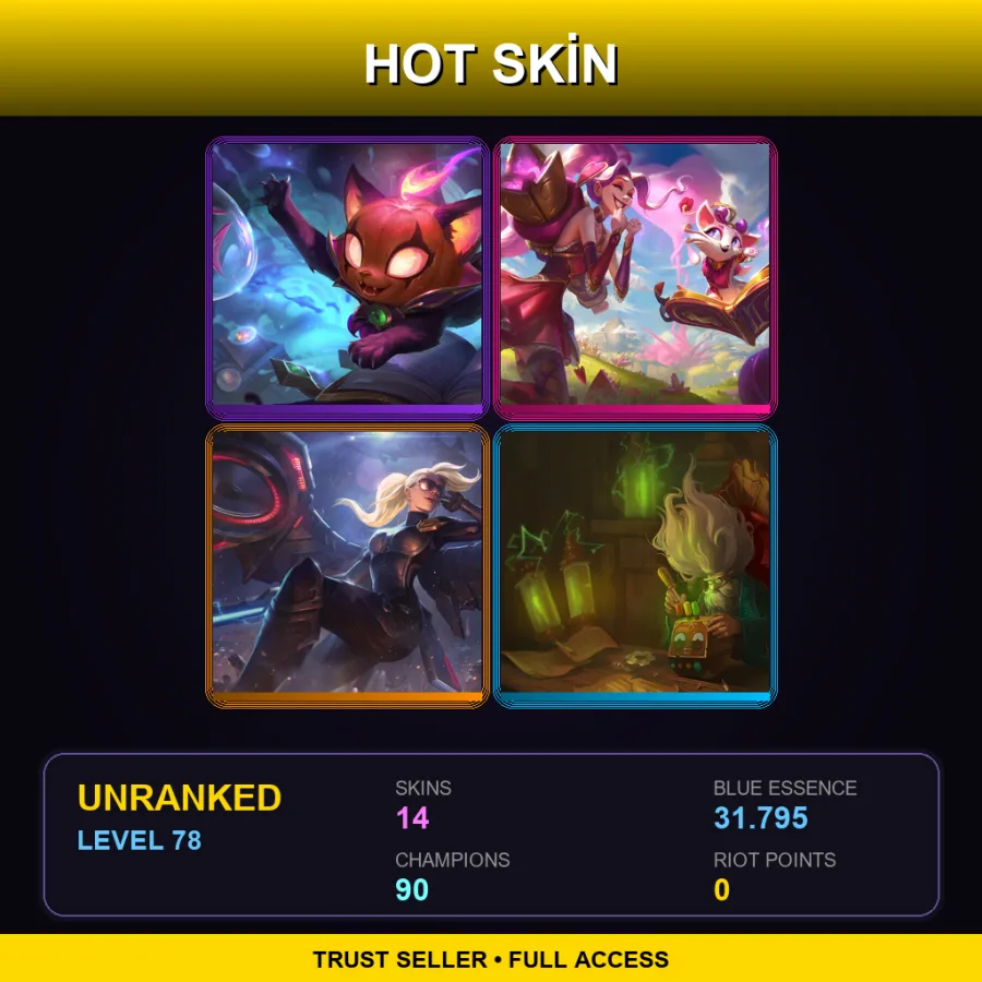 LAS | Lv78 | Unranked | 14 Skin | 90 Champ — Time Machine Zilean