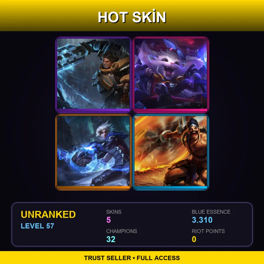 LAS | Lv57 | Unranked | 5 Skin | 32 Champ