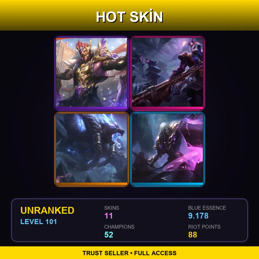 LAN | Lv101 | Unranked | 11 Skin | 52 Champ — Karthus Lightsbane