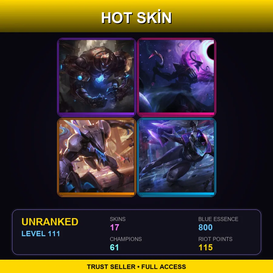 LAS | Lv111 | Unranked | 17 Skin | 61 Champ — Poro Rider Sejuani