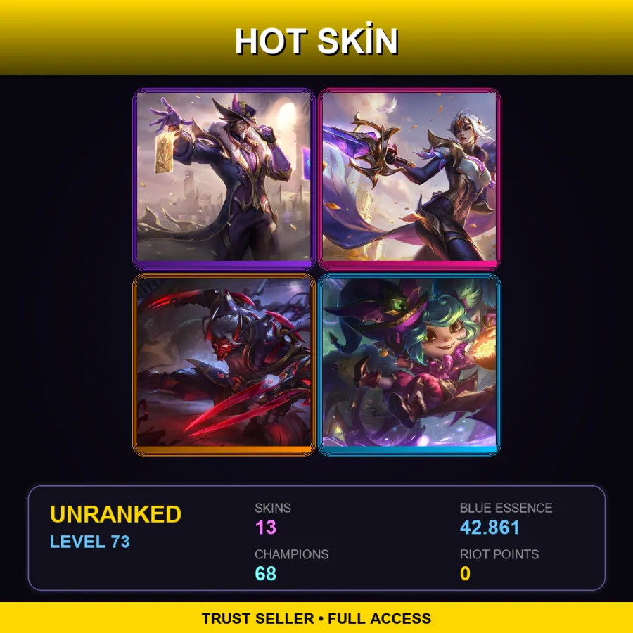 SG | Lv73 | Unranked | 13 Skin | 68 Champ — Bewitching Poppy