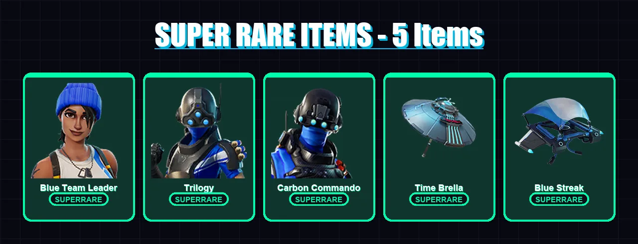 [PS4/PS5/XBOX/PC] | Blue Team Leader | Trilogy | Carbon Commando | Raz | Era | 149 skin | 204 pickaxe | 140 emote | 192 glider | Lv2640