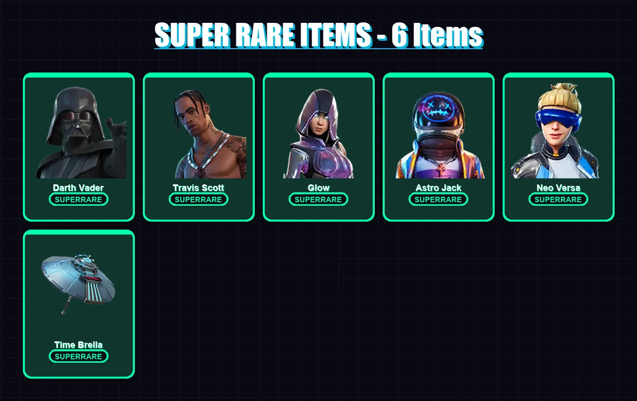 [PS4/PS5/XBOX/PC] | Darth Vader | Travis Scott | Glow | Astro Jack | Neo Versa | 268 skin | 309 pickaxe | 217 emote | 242 glider | Lv3444