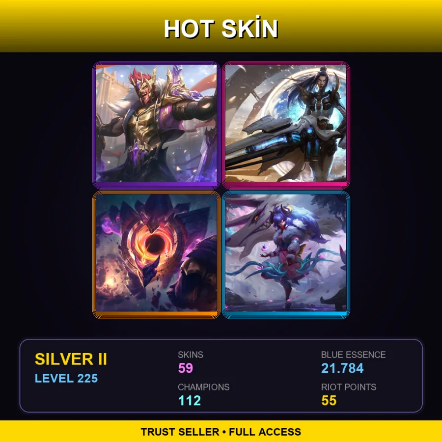 LAS | Lv225 | Silver II | 59 Skin | 112 Champ