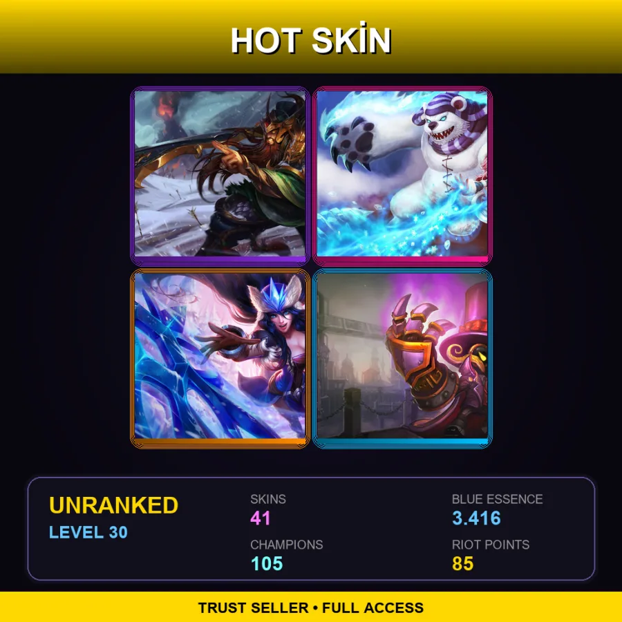BR | Lv30 | Unranked | 41 Skin | 105 Champ