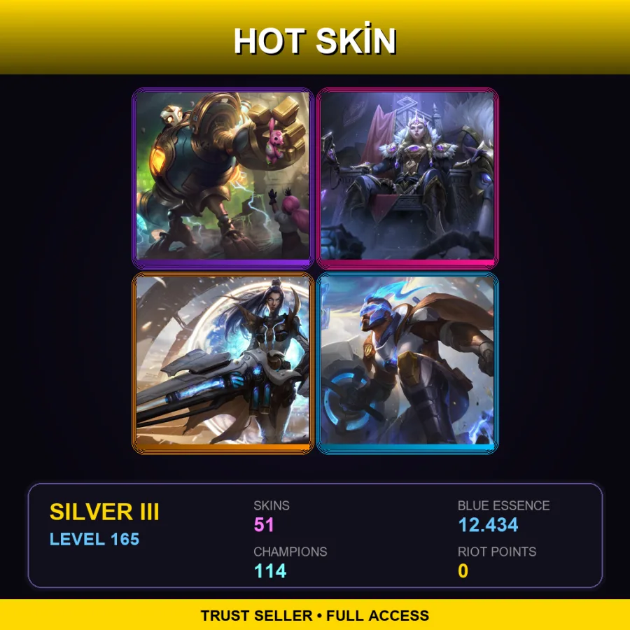 LAS | Lv165 | Silver III | 51 Skin | 114 Champ