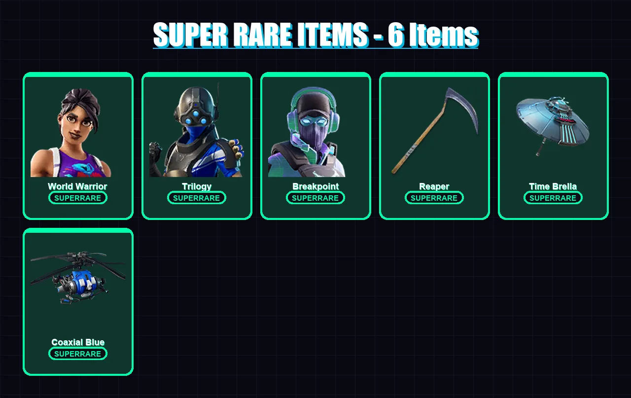 [PS4/PS5/XBOX/PC] | World Warrior | Trilogy | Breakpoint | Ruin | Sentinel | 106 skin | 145 pickaxe | 102 emote | 113 glider | Lv1732