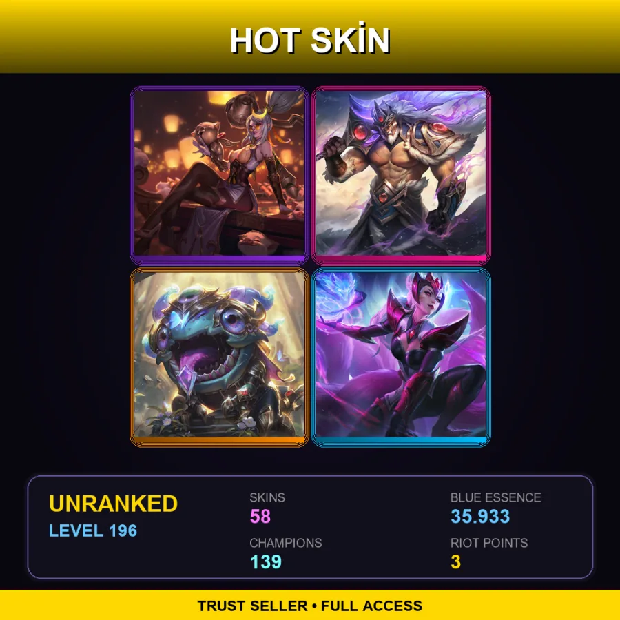 EUNE | Lv196 | Unranked | 58 Skin | 139 Champ — Arcane Firelight Ekko