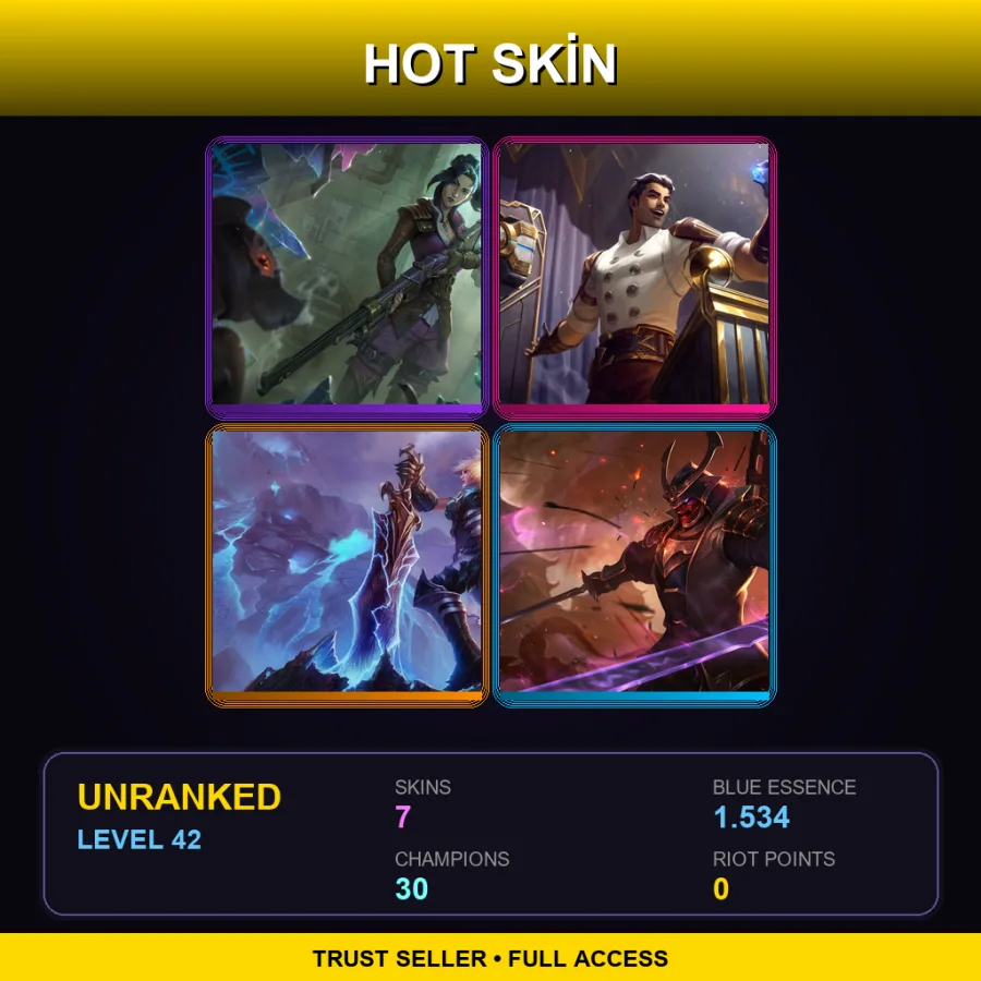 LAN | Lv42 | Unranked | 7 Skin | 30 Champ