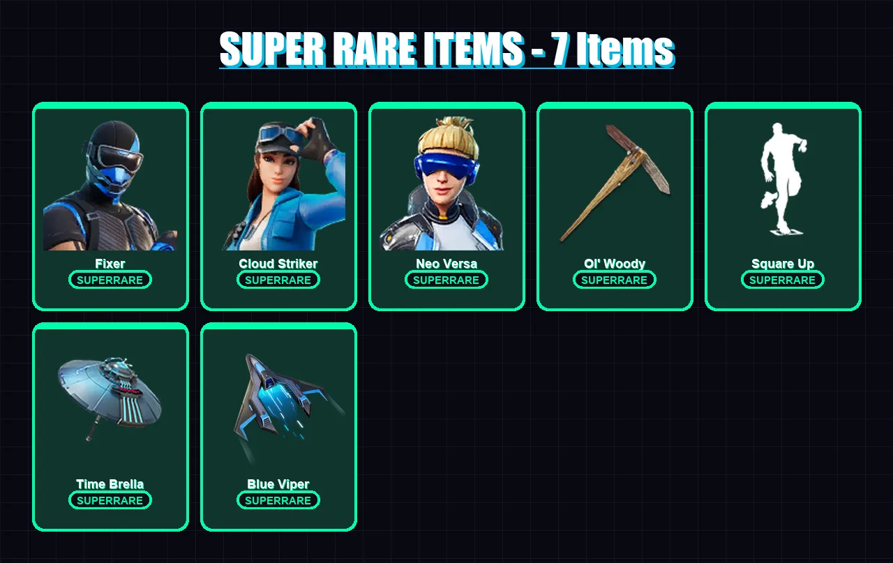 [PS4/PS5/XBOX/PC] | Fixer | Cloud Striker | Neo Versa | Predator | The Cube Queen | 97 skin | 113 pickaxe | 80 emote | 84 glider | Lv1505