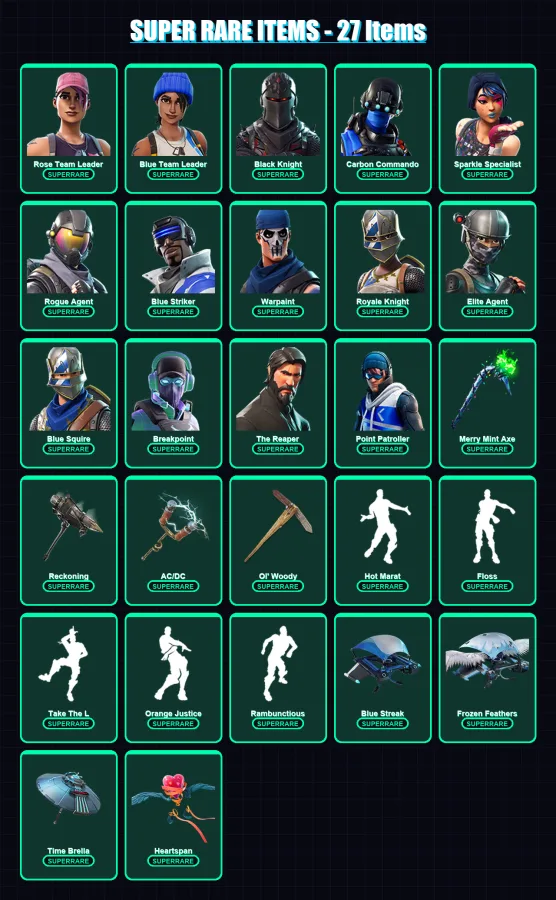 [PC/XBOX] | Rose Team Leader | Blue Team Leader | Black Knight | 174 skin | Lv2262