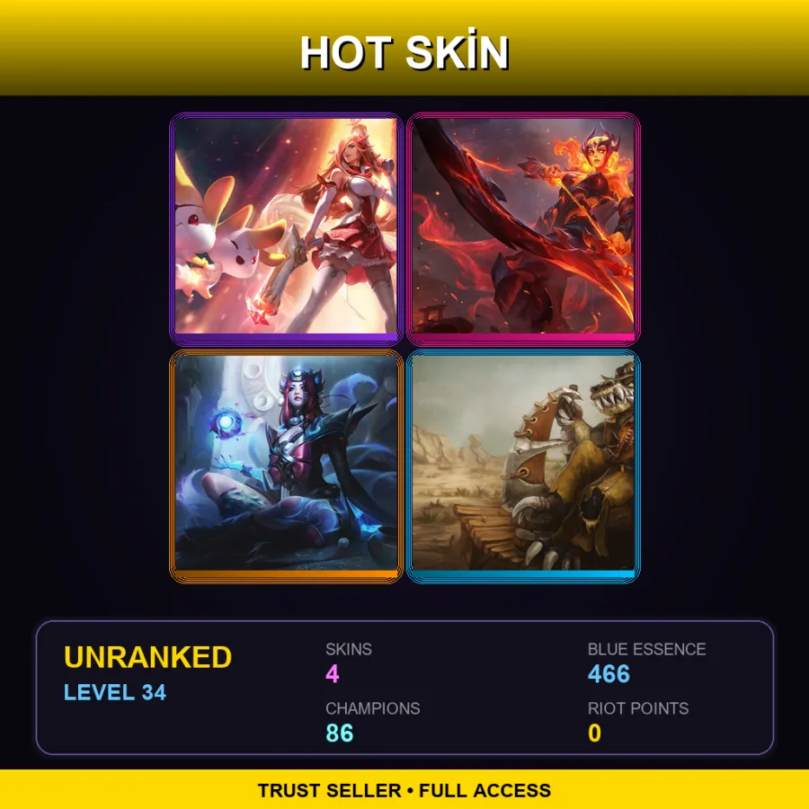 VN | Lv34 | Unranked | 4 Skin | 86 Champ — Infernal Ashe