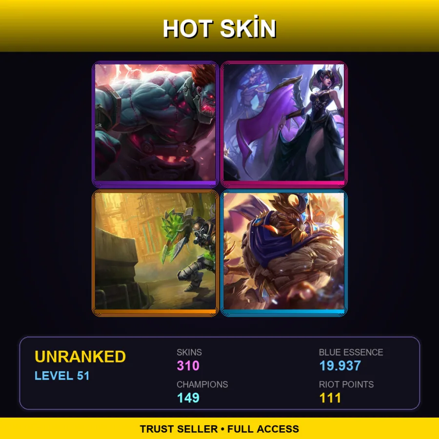 EUNE | Lv51 | Unranked | 310 Skin | 149 Champ