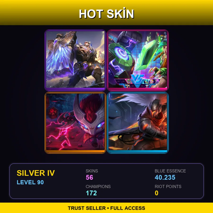 VN | Lv90 | Silver IV | 56 Skin | 172 Champ