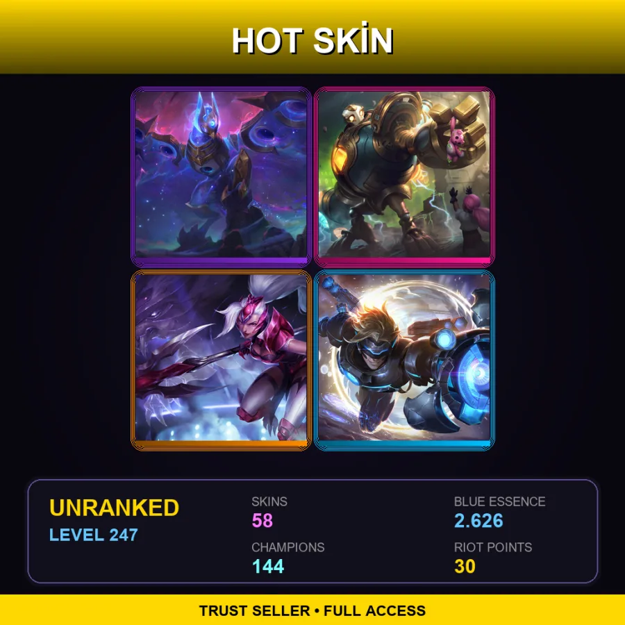 EUNE | Lv247 | Unranked | 58 Skin | 144 Champ — Cosmic Flight Anivia