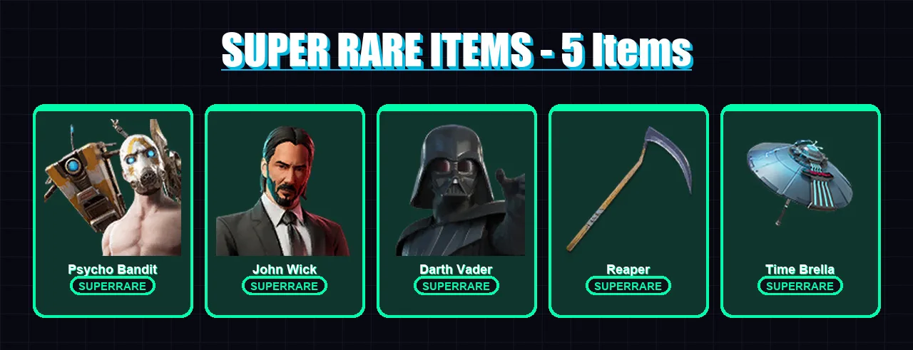 [PS4/PS5/XBOX/PC] | Psycho Bandit | John Wick | Darth Vader | Mizuki | The Imagined | 297 skin | 286 pickaxe | 264 emote | 188 glider | Lv2939