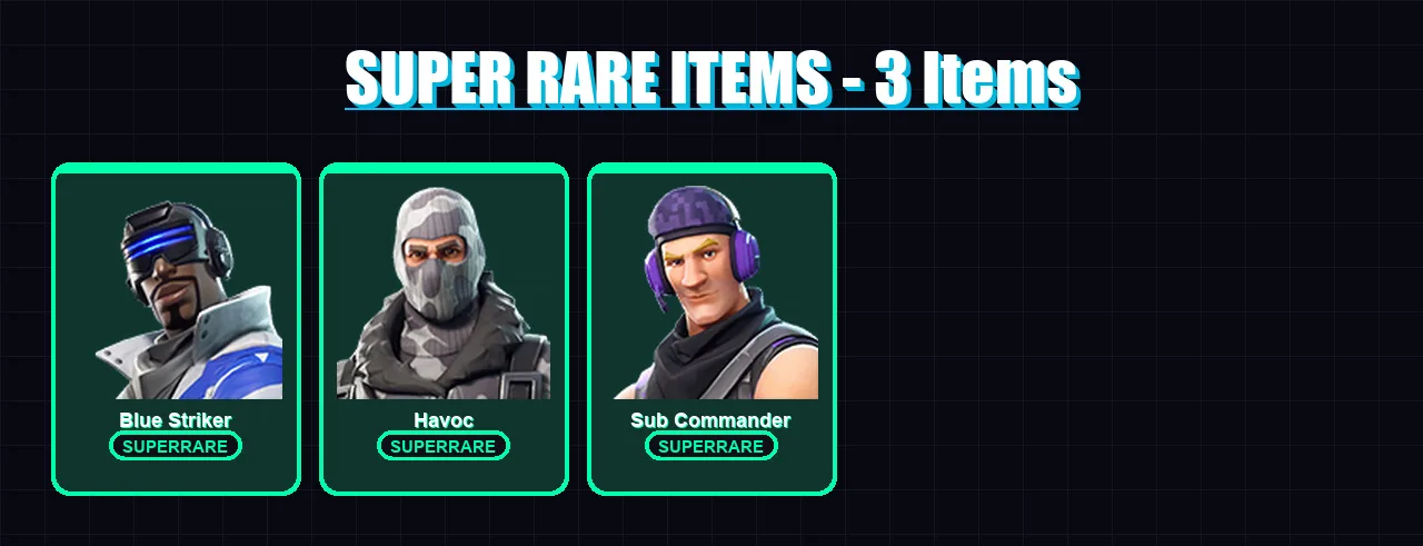 [PC/XBOX/PSN] | Blue Striker | Havoc | Sub Commander | Drift | Sledgehammer | 8 skin | 6 pickaxe | 10 emote | 8 glider | Lv137