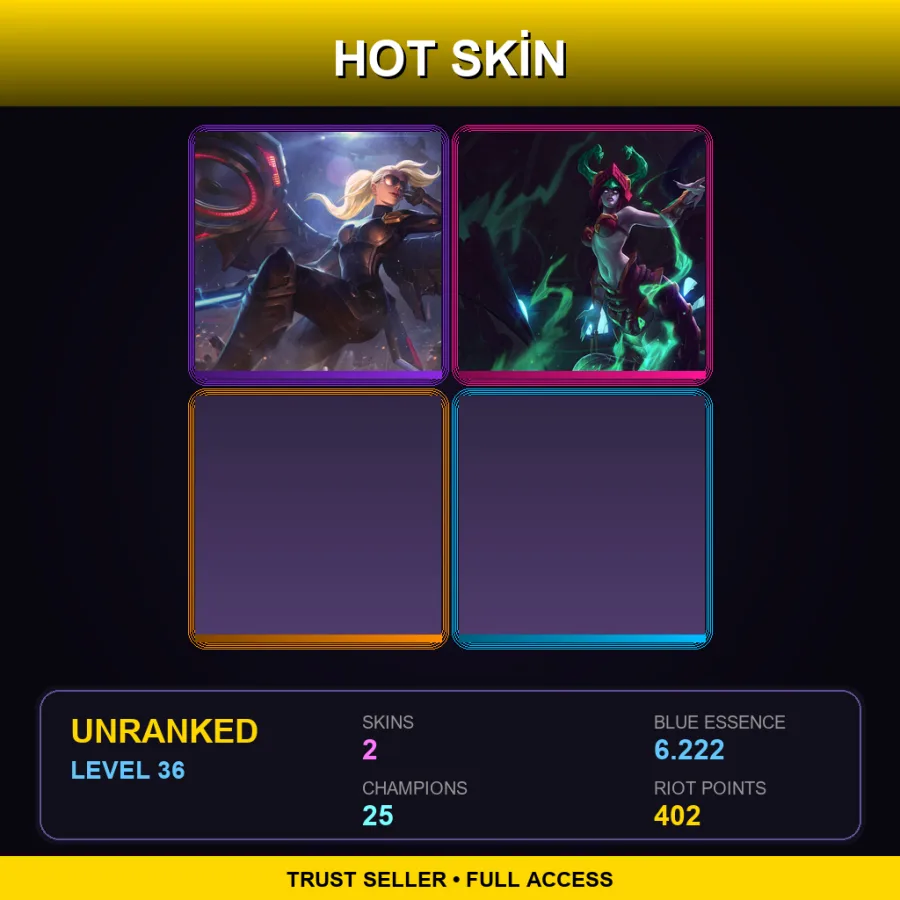 EUW | Lv36 | Unranked | 2 Skin | 25 Champ