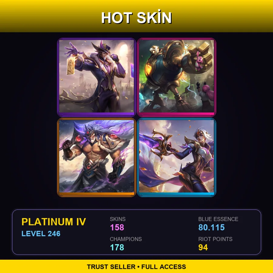 LAS | Lv246 | Platinum IV | 158 Skin | 178 Champ