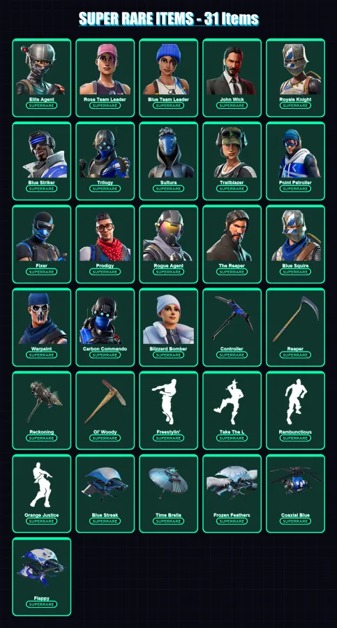 [PS4/PS5/XBOX/PC] | Elite Agent | Rose Team Leader | Blue Team Leader | 150 skin | Lv988