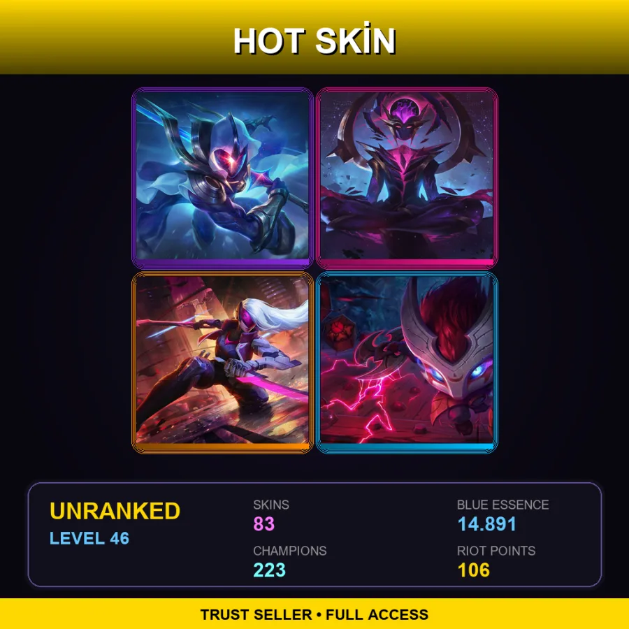 TW | Lv46 | Unranked | 83 Skin | 223 Champ