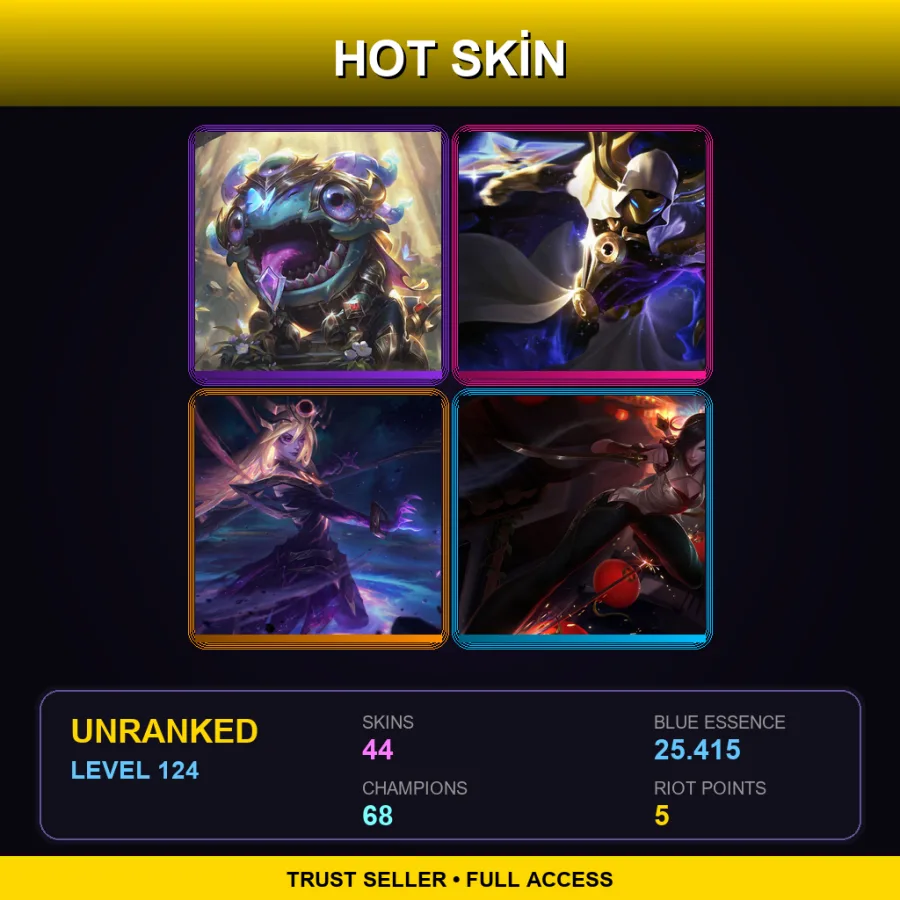 LAS | Lv124 | Unranked | 44 Skin | 68 Champ — Psyops Zed