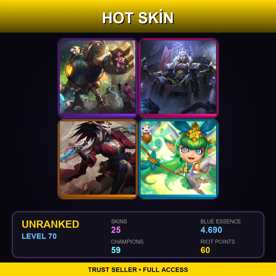 LAS | Lv70 | Unranked | 25 Skin | 59 Champ — Victorious Blitzcrank