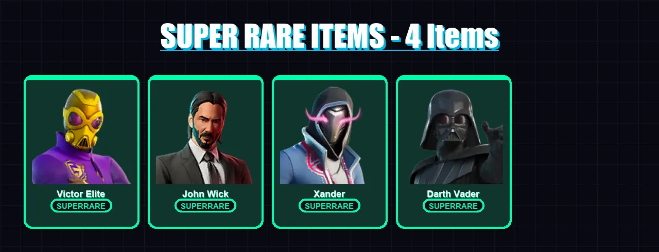 [PC/PSN] | Victor Elite | John Wick | Xander | Darth Vader | Twyn | 242 skin | 262 pickaxe | 188 emote | 196 glider | Lv2837