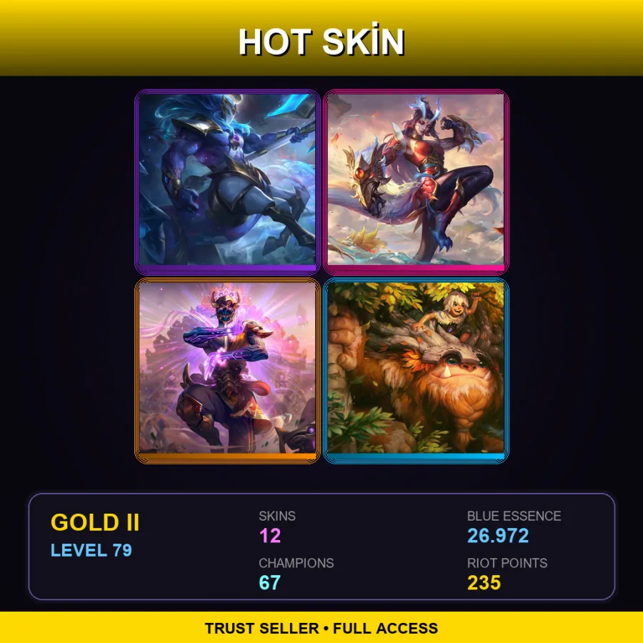 LAS | Lv79 | Gold II | 12 Skin | 67 Champ