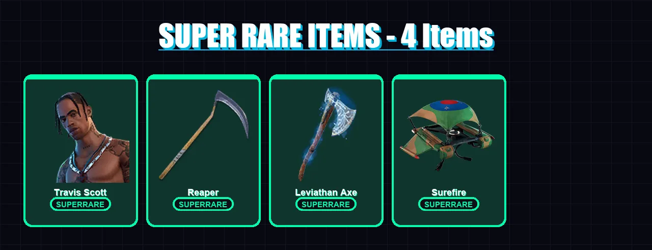 [PC/XBOX] | Travis Scott | Mandalorian | Fade | Eternal Knight | Battle Hound | 99 skin | 102 pickaxe | 82 emote | 82 glider | Lv1340