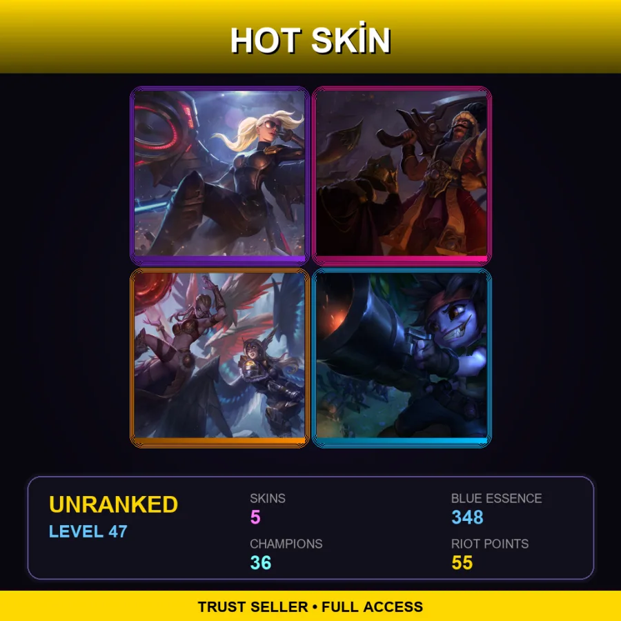 LAS | Lv47 | Unranked | 5 Skin | 36 Champ