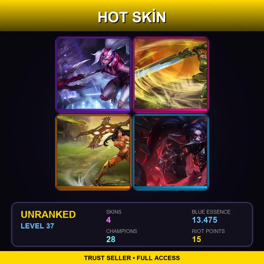 LAN | Lv37 | Unranked | 4 Skin | 28 Champ — Commando Garen