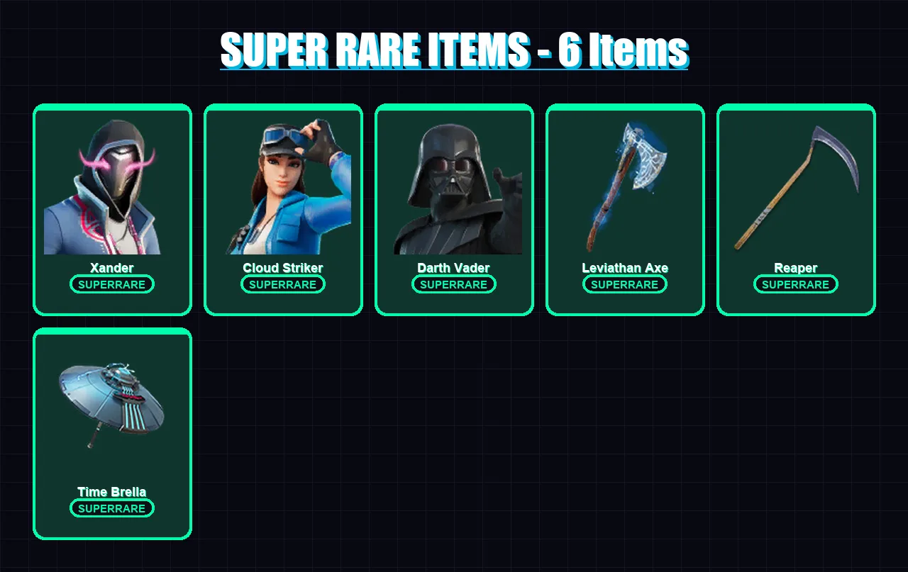 [PS4/PS5/XBOX/PC] | Xander | Cloud Striker | Darth Vader | Raz | Hades | 111 skin | 155 pickaxe | 112 emote | 123 glider | Lv3047 — Fortnite account