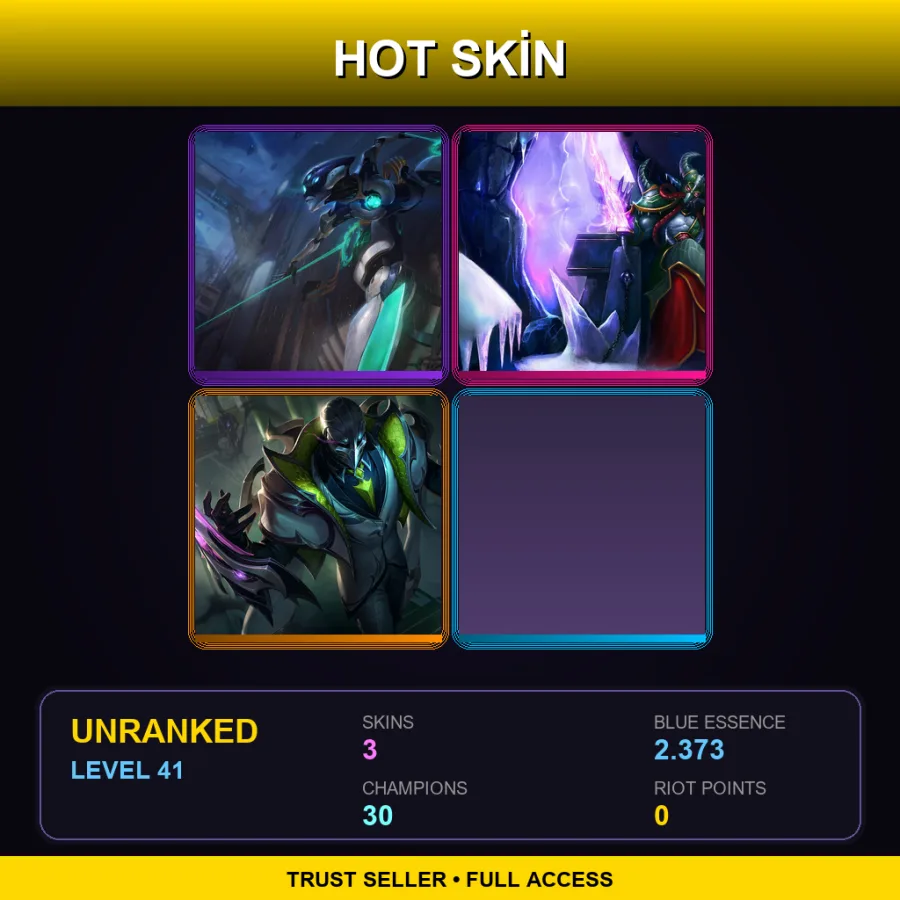 LAN | Lv41 | Unranked | 3 Skin | 30 Champ