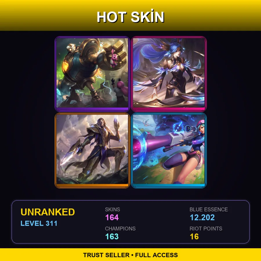 SG | Lv311 | Unranked | 164 Skin | 163 Champ