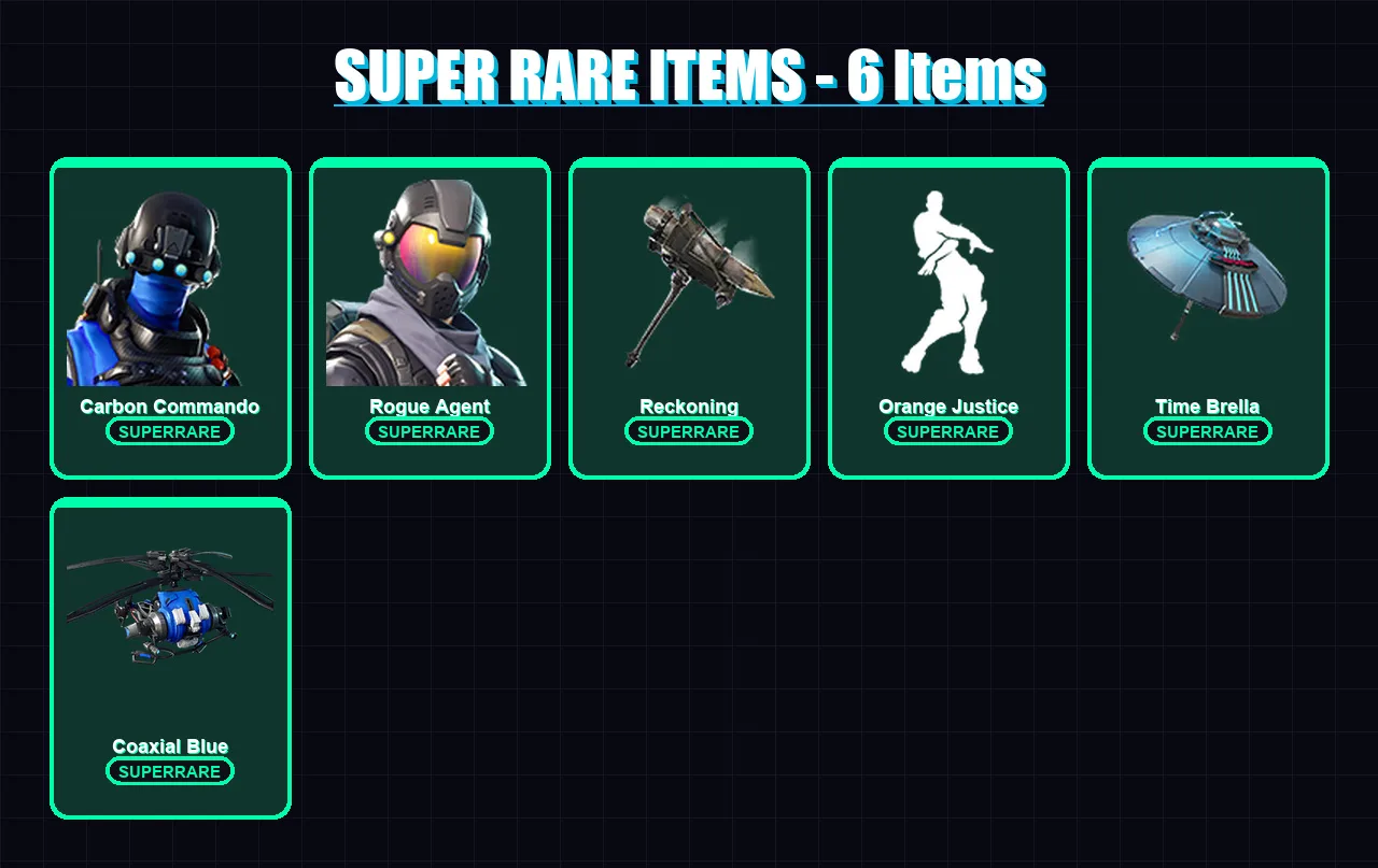 [PC/XBOX/PSN] | Carbon Commando | Rogue Agent | Kymera | Predator | Fade | 45 skin | 62 pickaxe | 58 emote | 68 glider | Lv998
