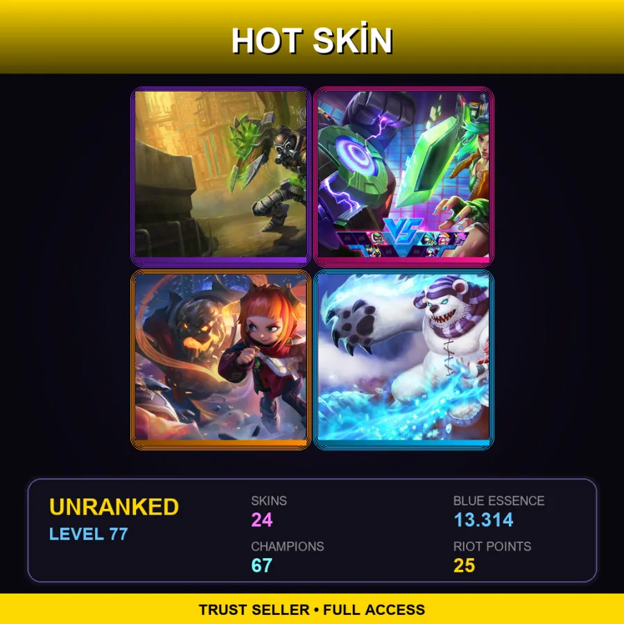 BR | Lv77 | Unranked | 24 Skin | 67 Champ