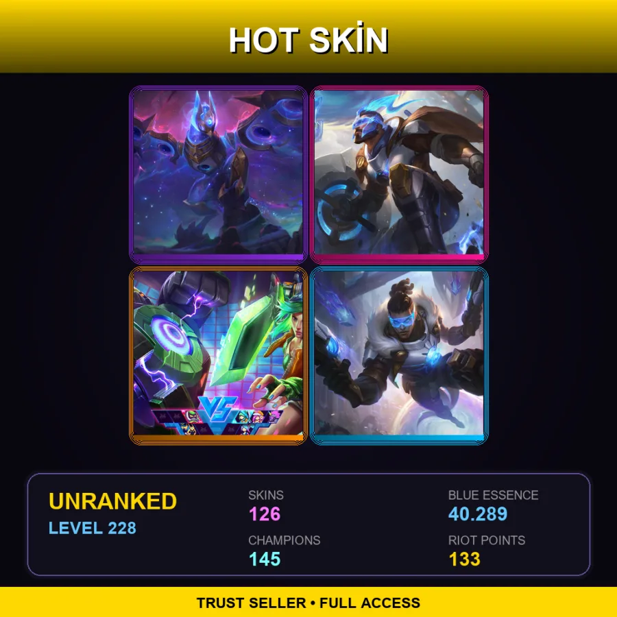 BR | Lv228 | Unranked | 126 Skin | 145 Champ